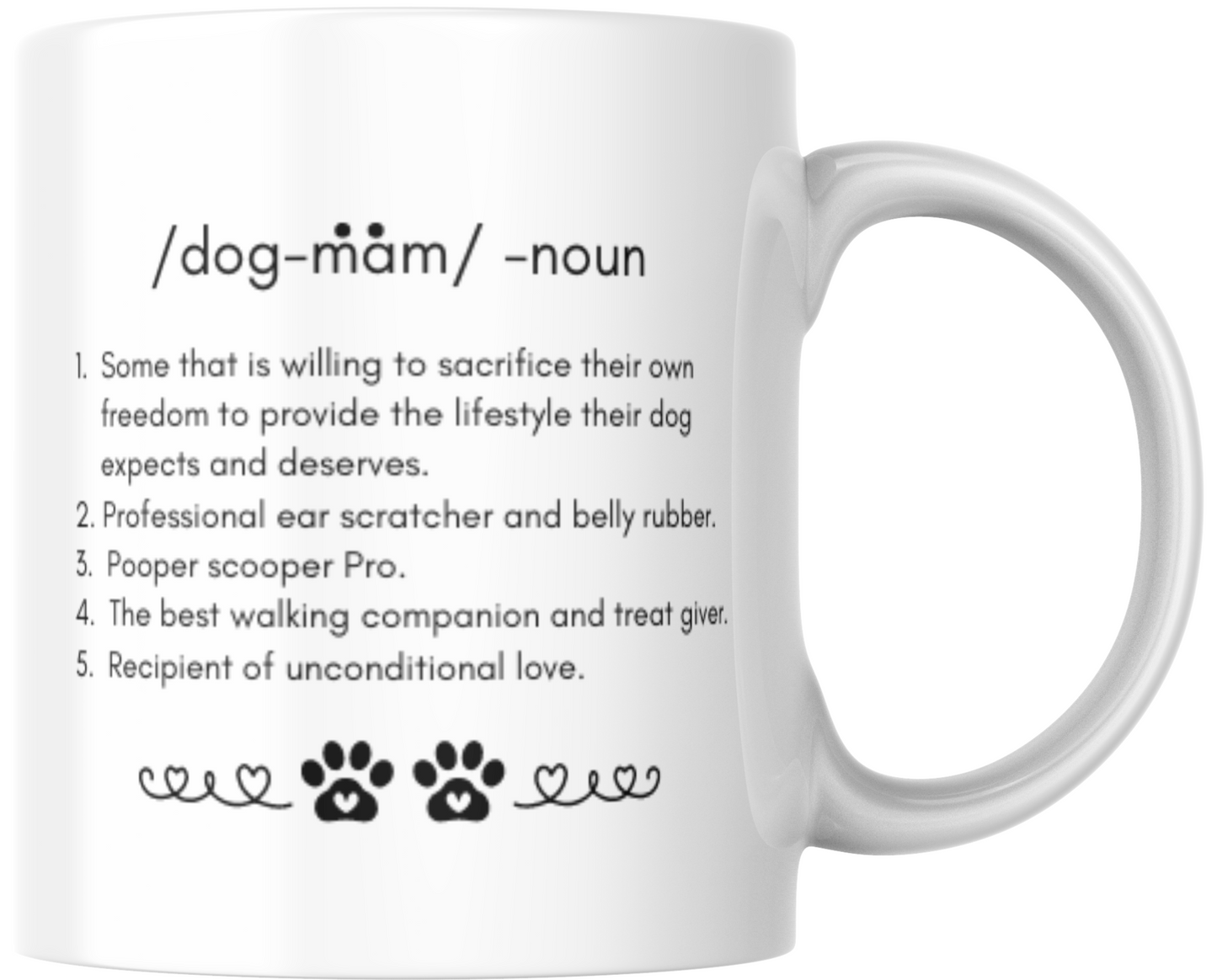 🐶 Dog Mom Definition Mug-Cute Funny For Dog Lovers | Mother's Day | Dog Mom's are moms too!