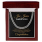 Graduation Gift for Him Personalized Cuban Link Chain (Stainless Steel) | Son | Nephew | Grandson | Graduate