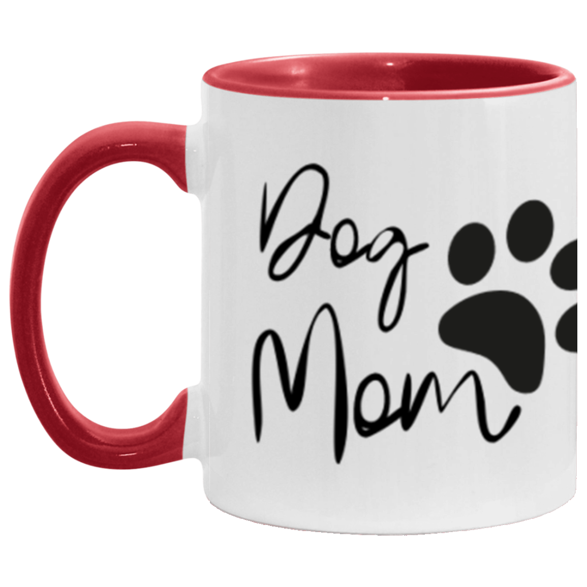 Loved Dog Mom Color Accent Mug (11oz) Dog Mother's Day