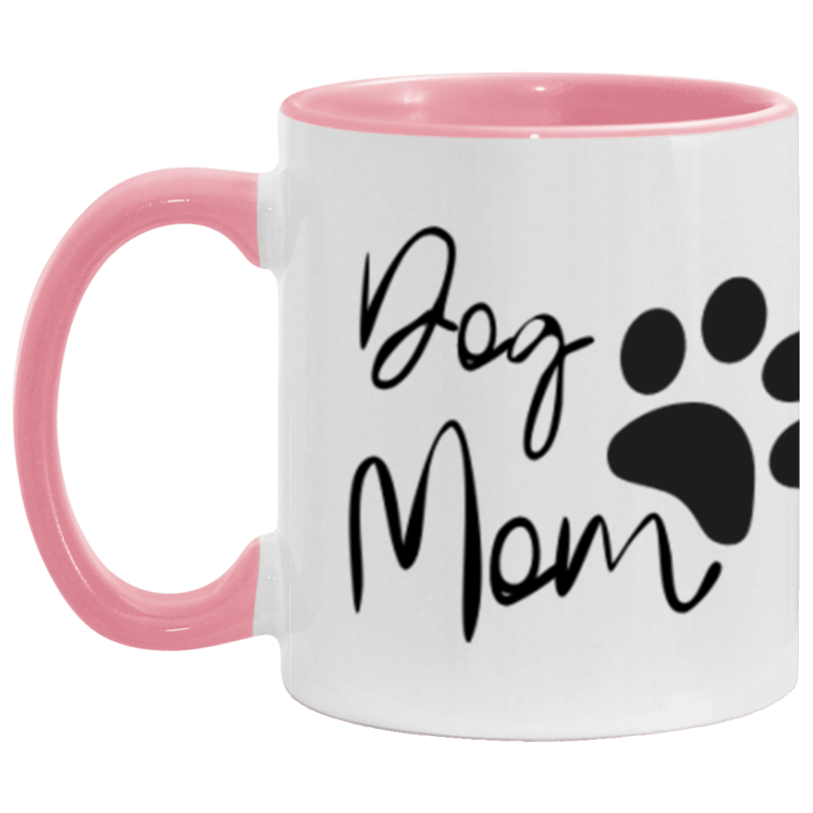 Loved Dog Mom Color Accent Mug (11oz) Dog Mother's Day