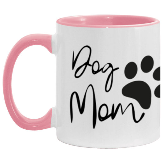 Loved Dog Mom Color Accent Mug (11oz) Dog Mother's Day