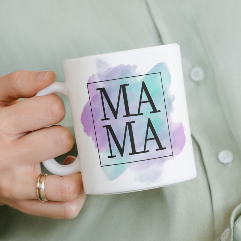 MAMA Watercolor Mug 15 oz | Mother's Day | Just Because | New Mom