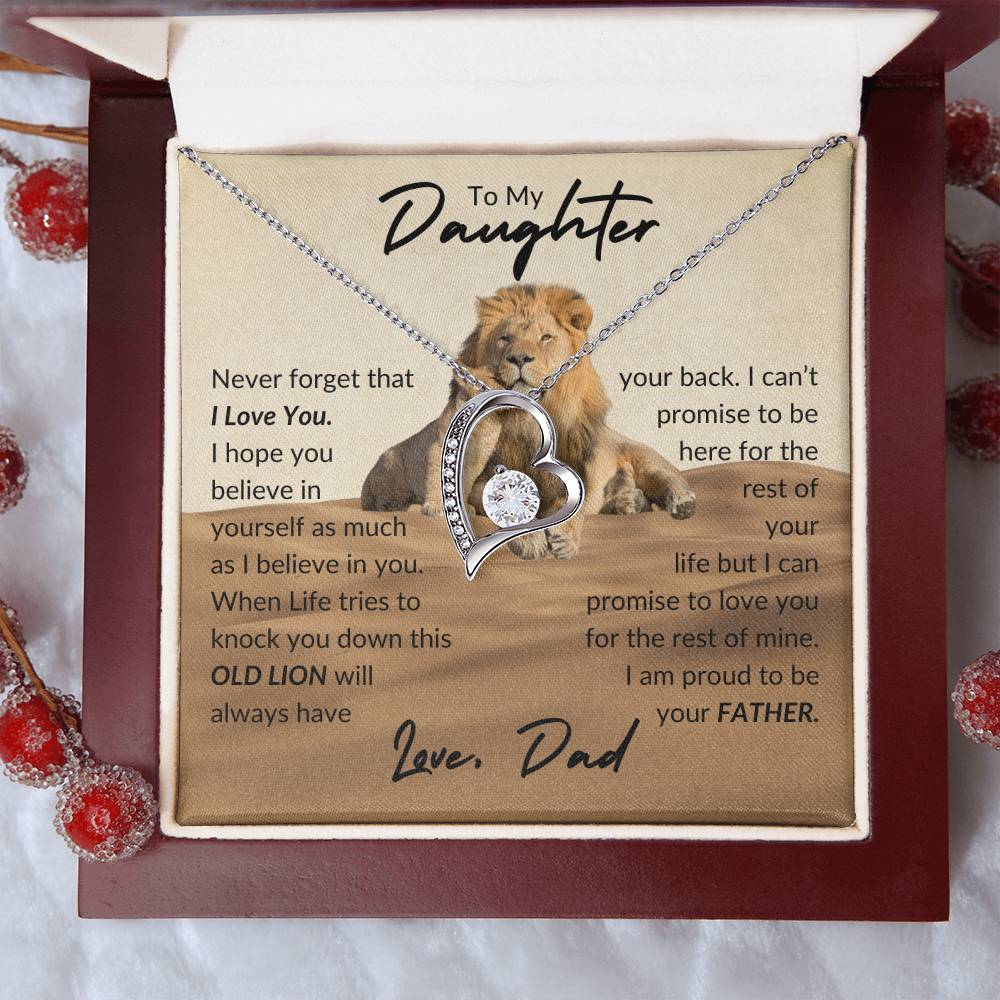 To My Daughter, Love Dad (2) -Forever Love Necklace