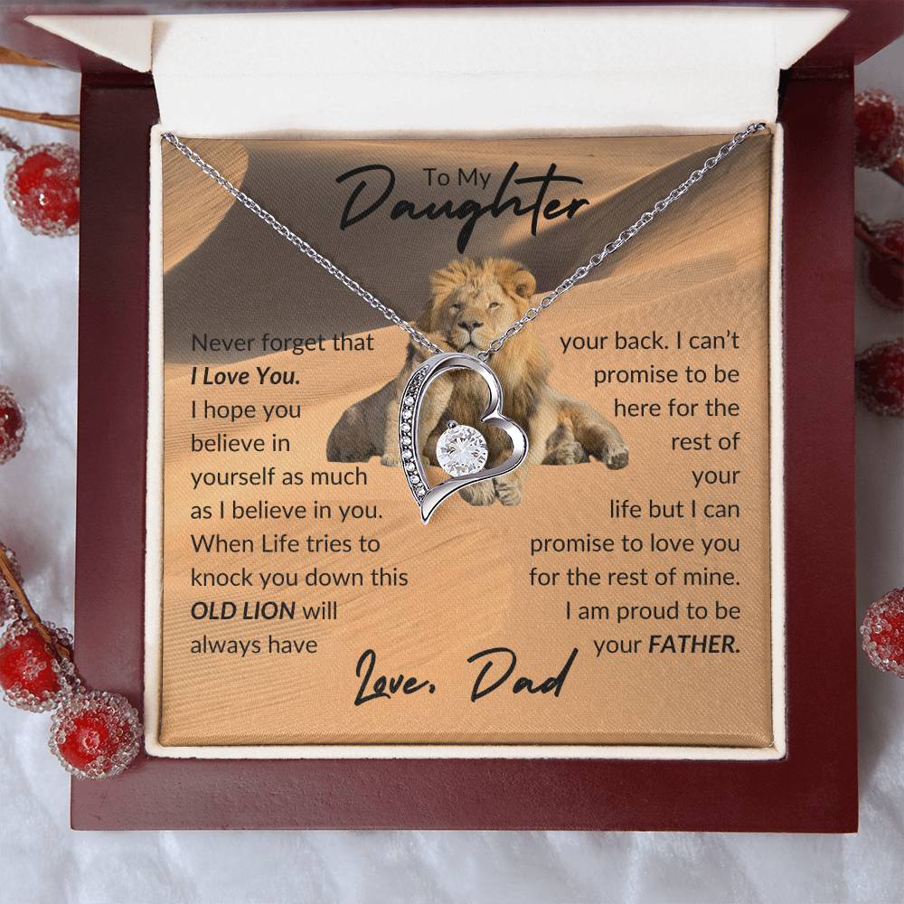 To My Daughter, Love Dad (5)- Forever Love Necklace