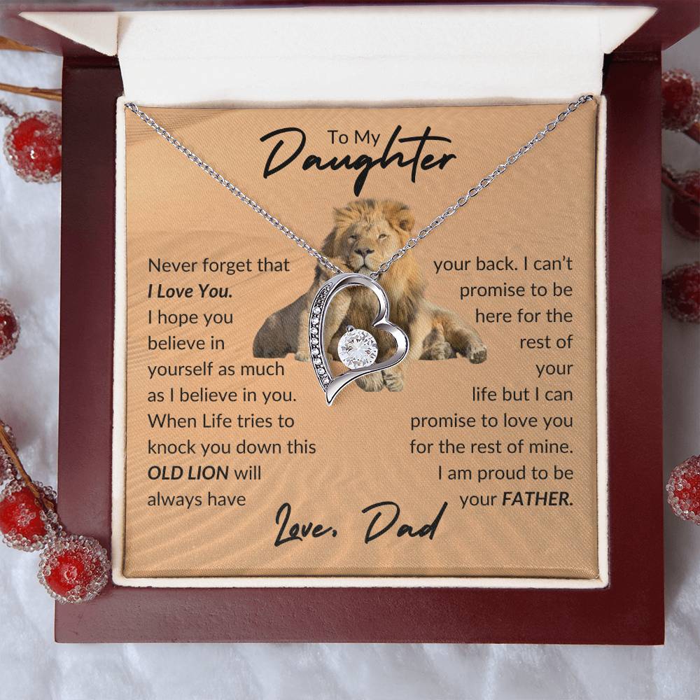 To My Daughter, Love Dad (1) Forever Love Necklace