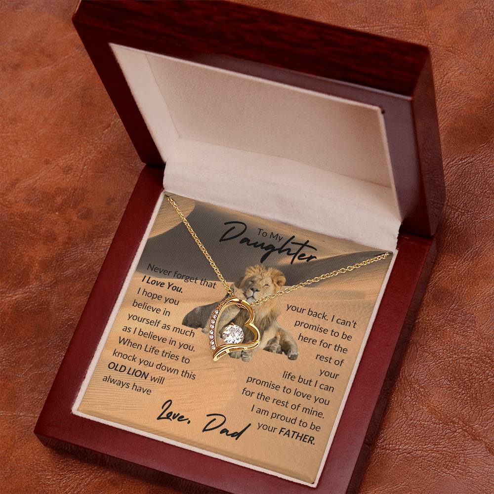 To My Daughter, Love Dad (5)- Forever Love Necklace