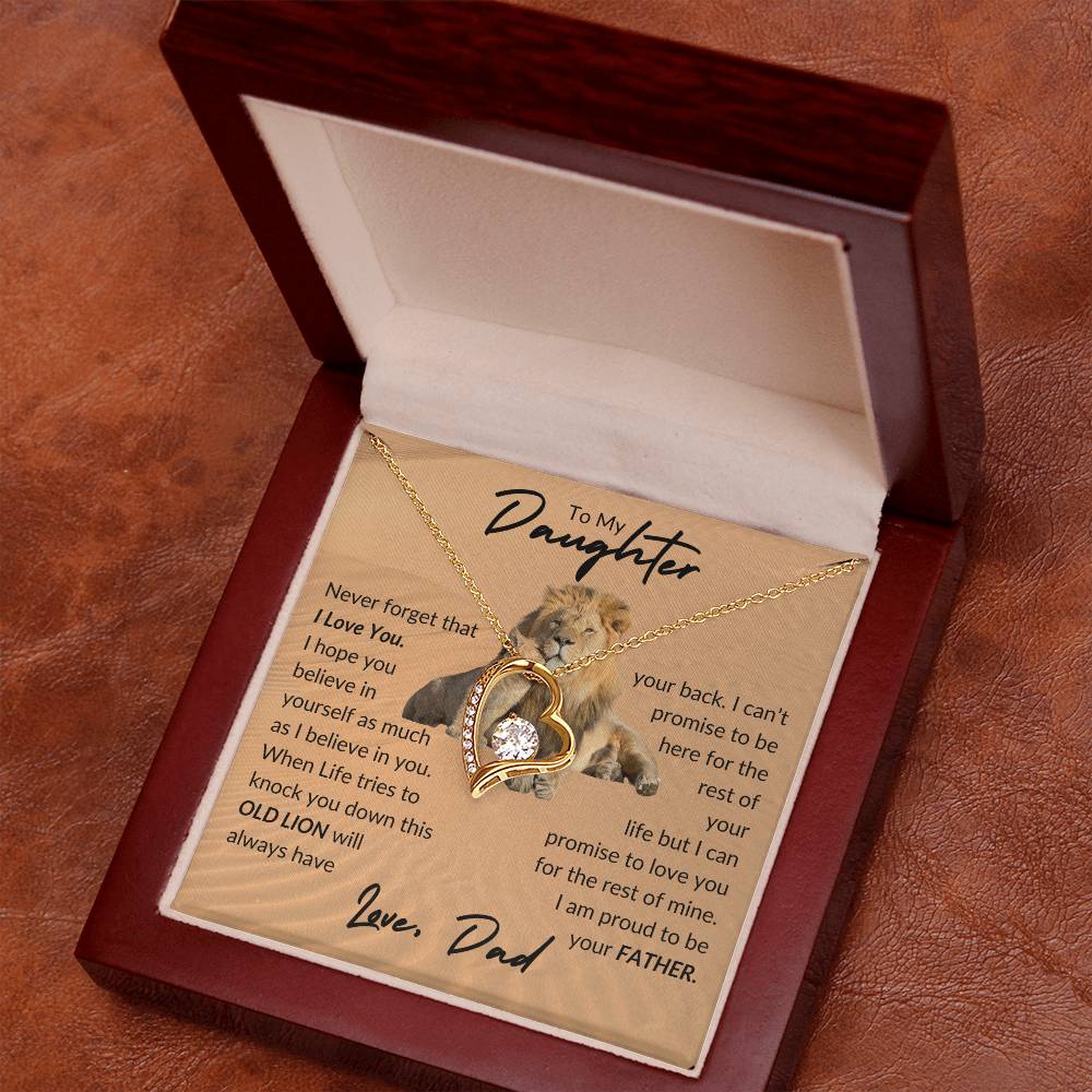 To My Daughter, Love Dad (1) Forever Love Necklace