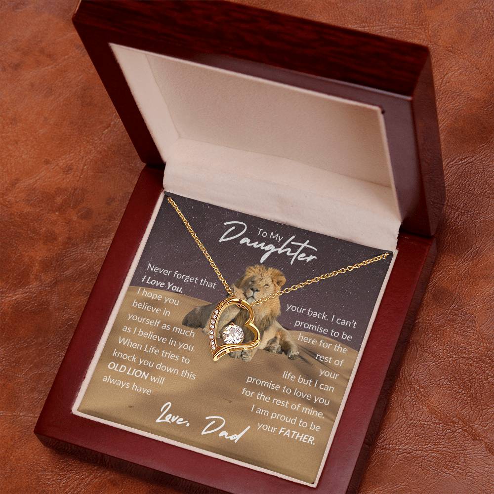 To My Daughter, Love Dad (4) -Forever Love Necklace