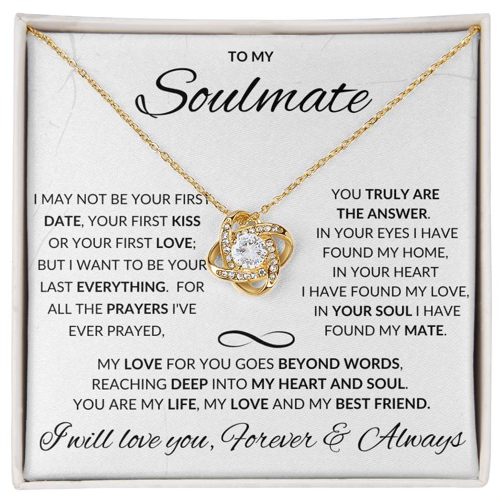 To My Soulmate-Love Knot Necklace