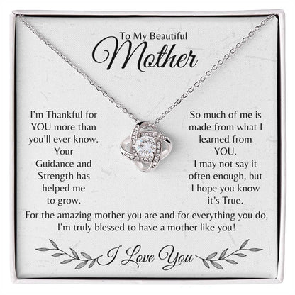 To My Mother-Loveknot Necklace | Mother's Day | Birthday | Christmas