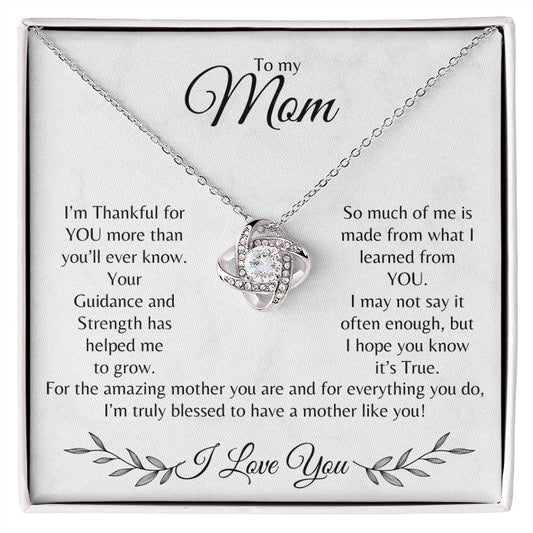 To my Mom -Loveknot Necklace | Mother's Day | Christmas