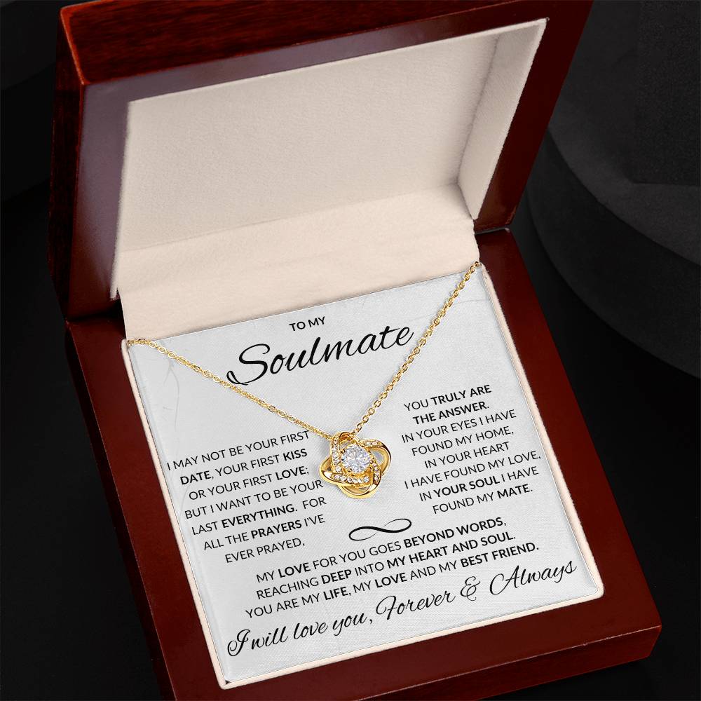 To My Soulmate-Love Knot Necklace