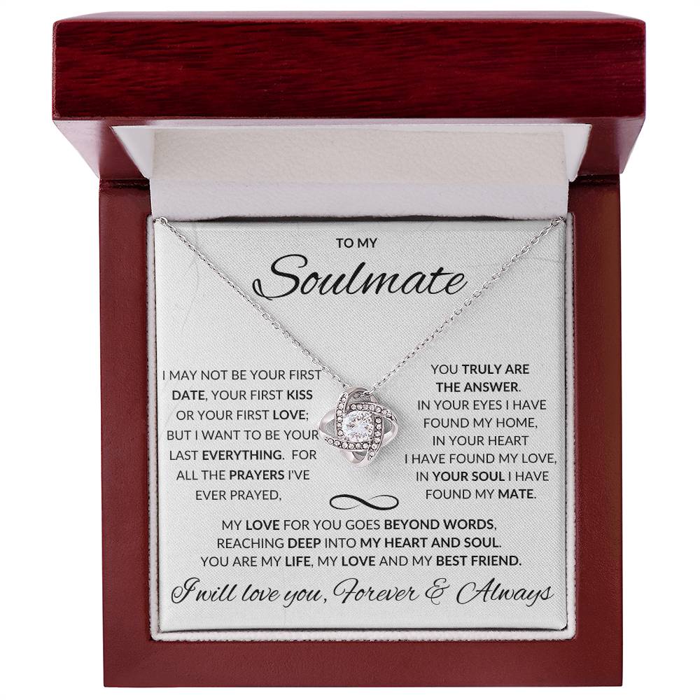 To My Soulmate-Love Knot Necklace