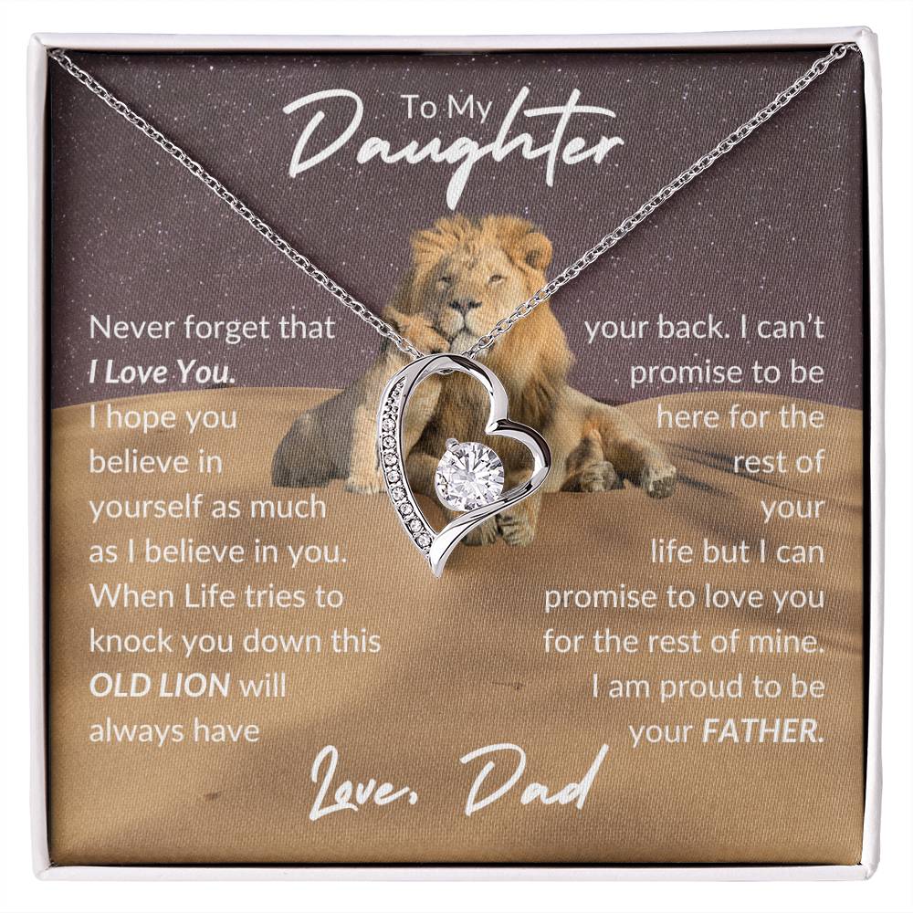 To My Daughter, Love Dad (4) -Forever Love Necklace