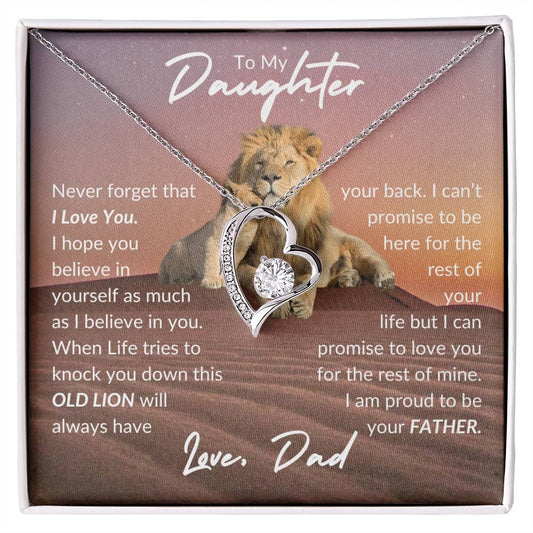 To My Daughter, Love Dad (3) -Forever Love Necklace