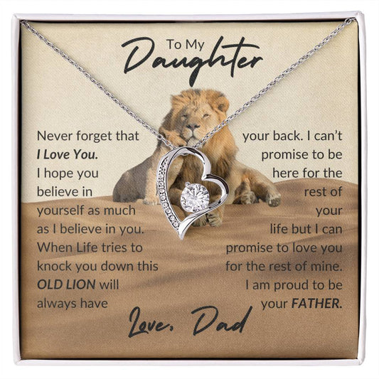 To My Daughter, Love Dad (2) -Forever Love Necklace