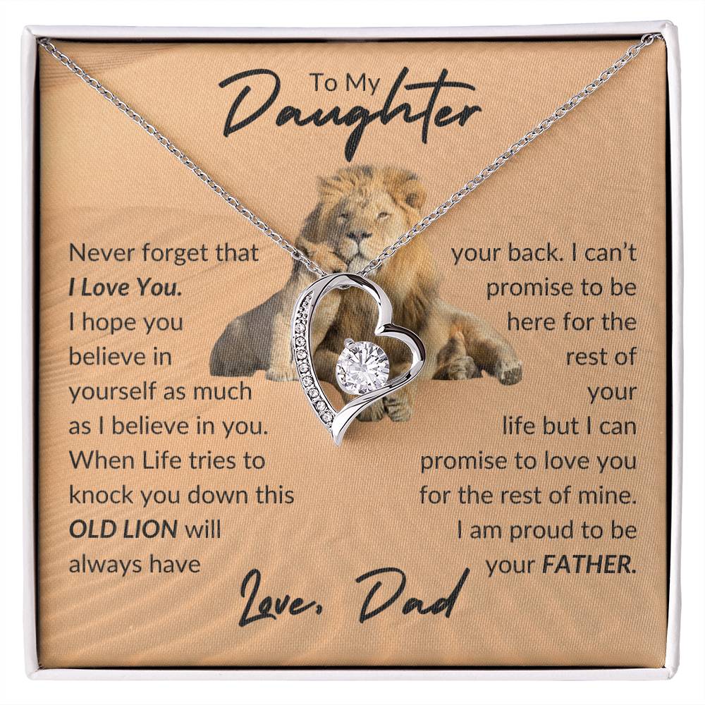 To My Daughter, Love Dad (1) Forever Love Necklace