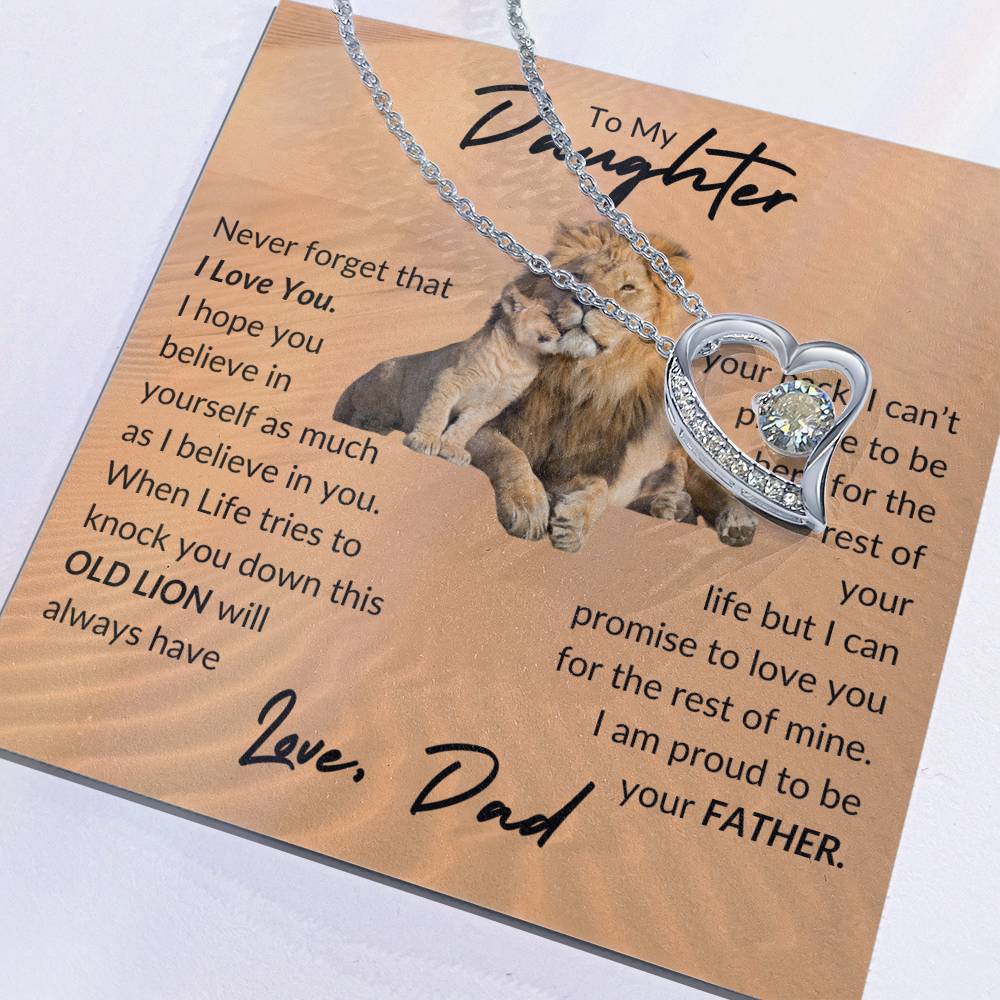 To My Daughter, Love Dad (1) Forever Love Necklace