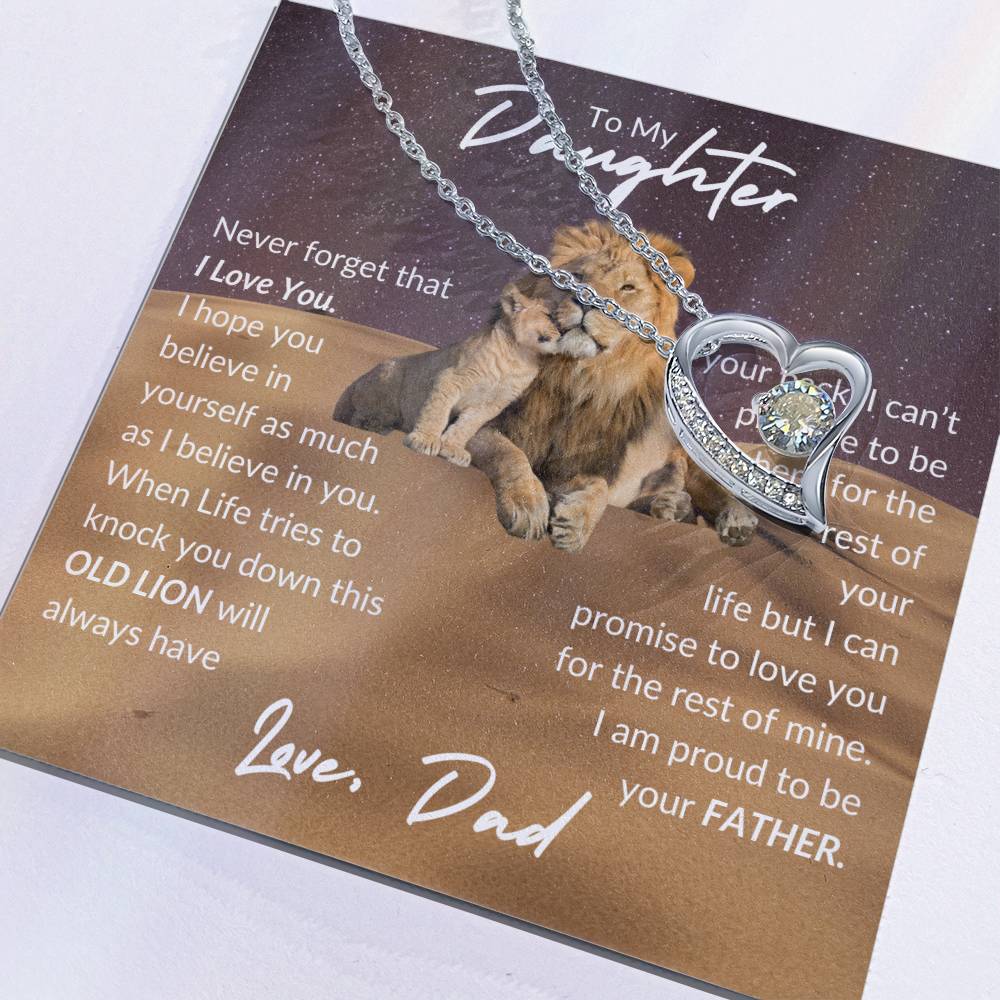 To My Daughter, Love Dad (4) -Forever Love Necklace