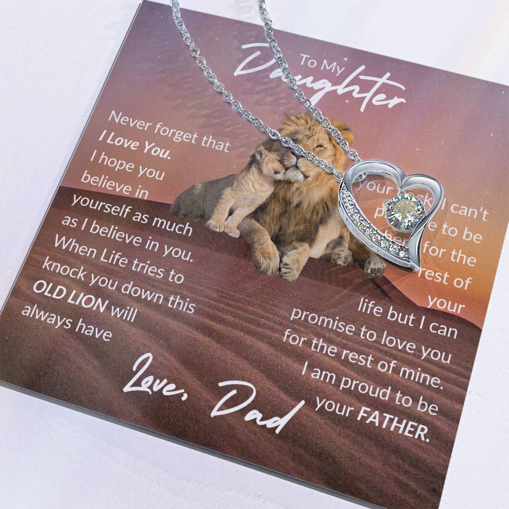 To My Daughter, Love Dad (3) -Forever Love Necklace