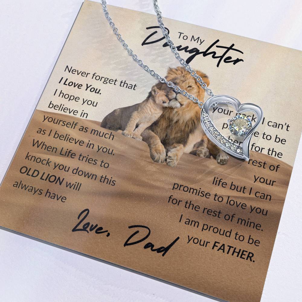 To My Daughter, Love Dad (2) -Forever Love Necklace