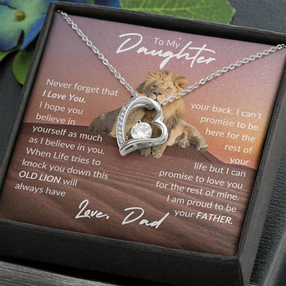 To My Daughter, Love Dad (3) -Forever Love Necklace