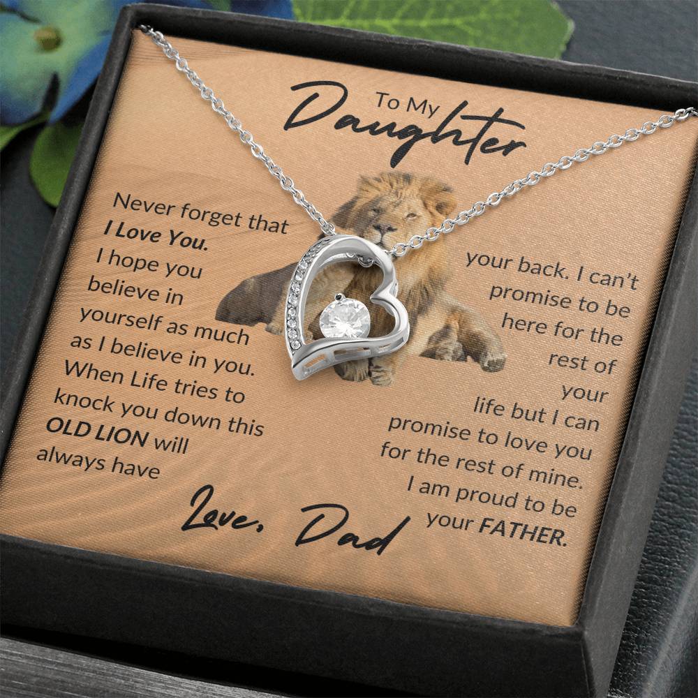 To My Daughter, Love Dad (1) Forever Love Necklace