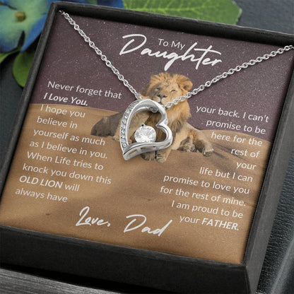 To My Daughter, Love Dad (4) -Forever Love Necklace