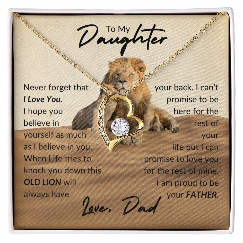 To My Daughter, Love Dad (2) -Forever Love Necklace