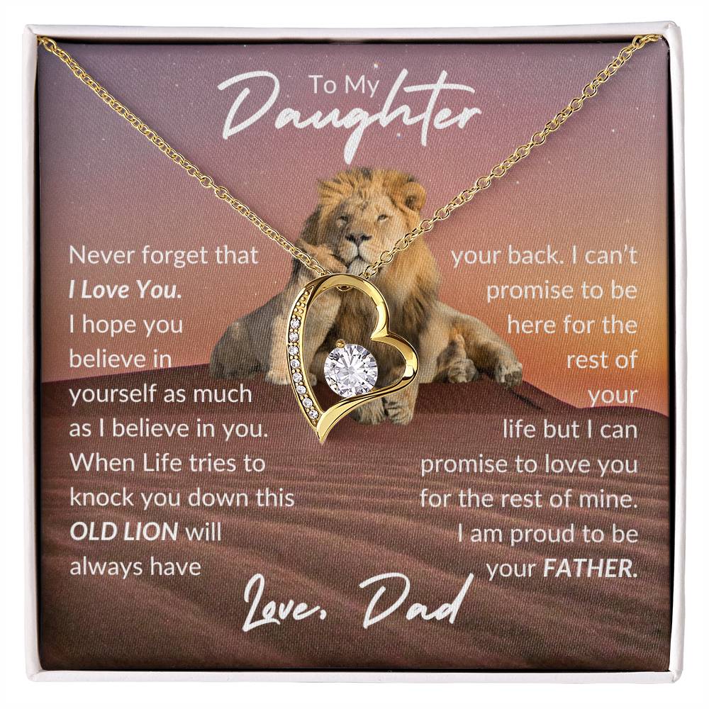 To My Daughter, Love Dad (3) -Forever Love Necklace