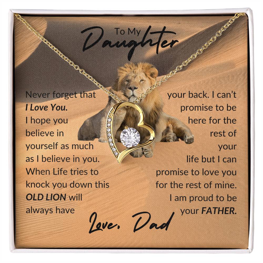 To My Daughter, Love Dad (5)- Forever Love Necklace