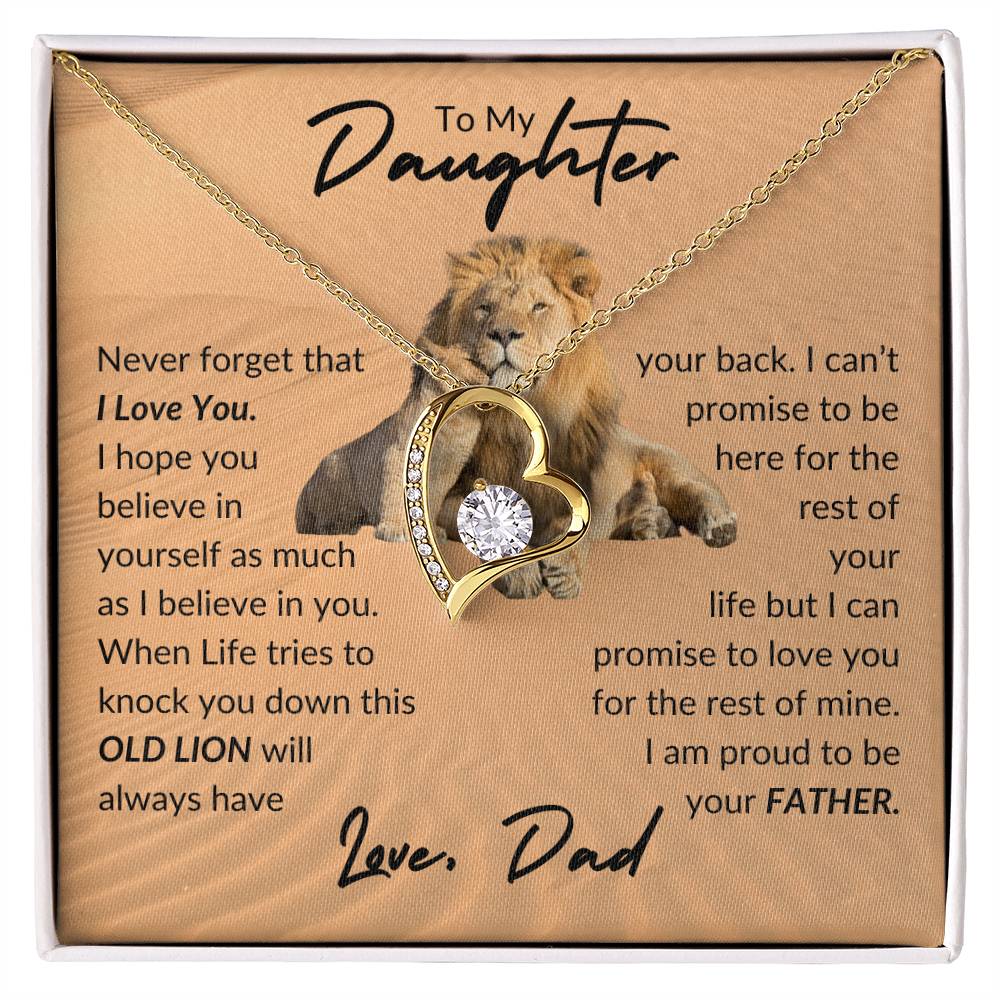 To My Daughter, Love Dad (1) Forever Love Necklace