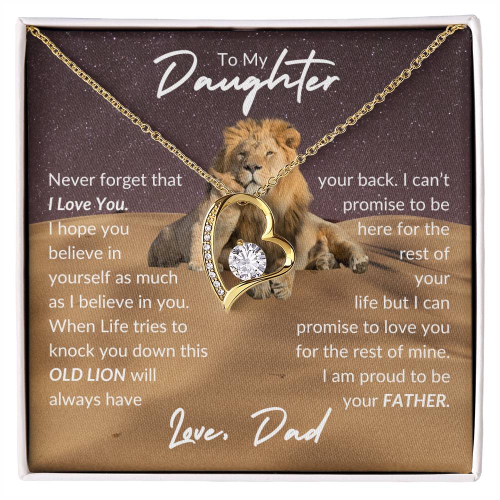 To My Daughter, Love Dad (4) -Forever Love Necklace