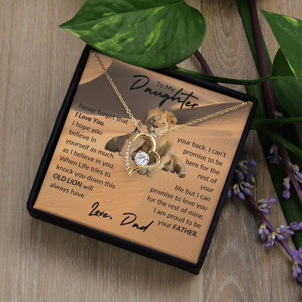 To My Daughter, Love Dad (5)- Forever Love Necklace