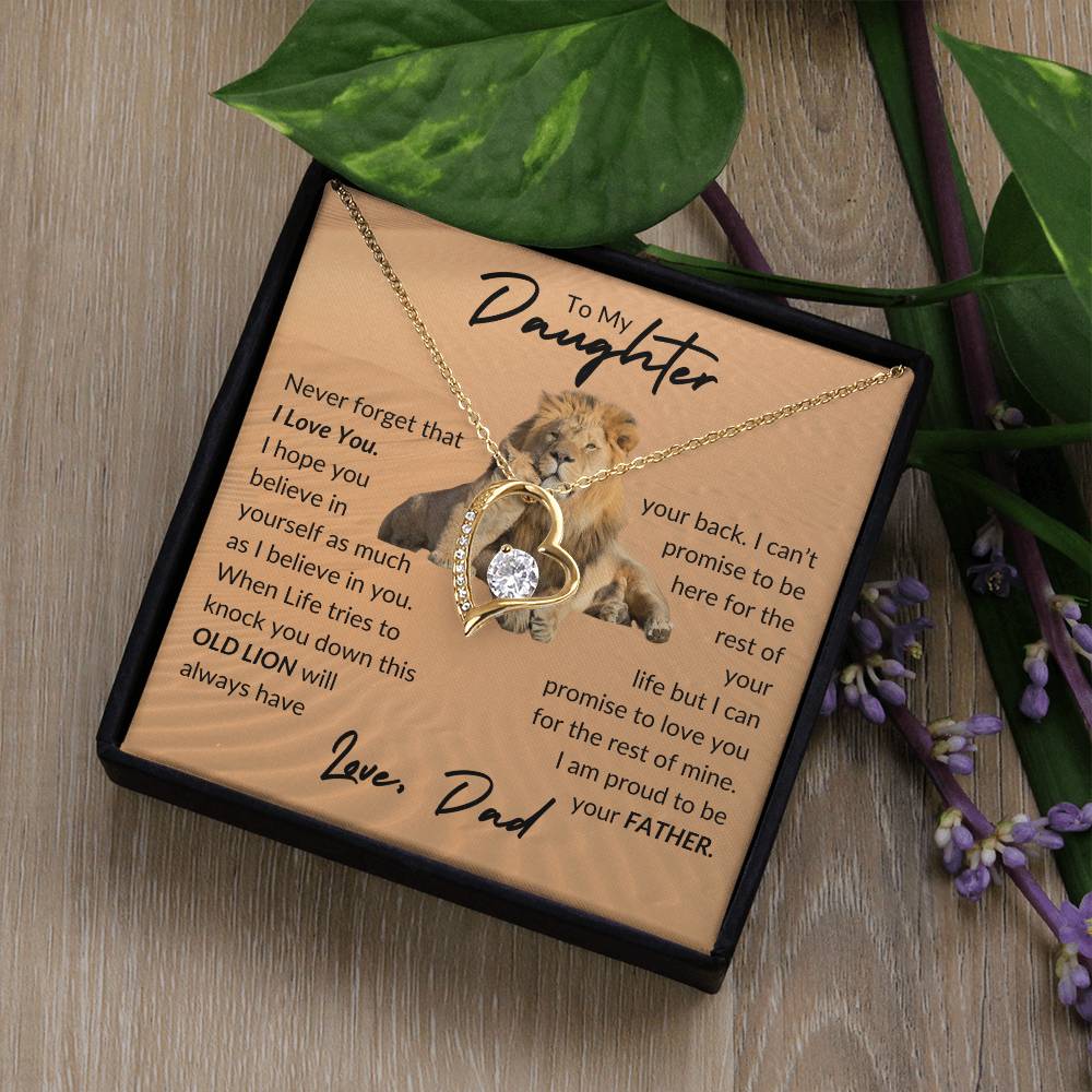 To My Daughter, Love Dad (1) Forever Love Necklace