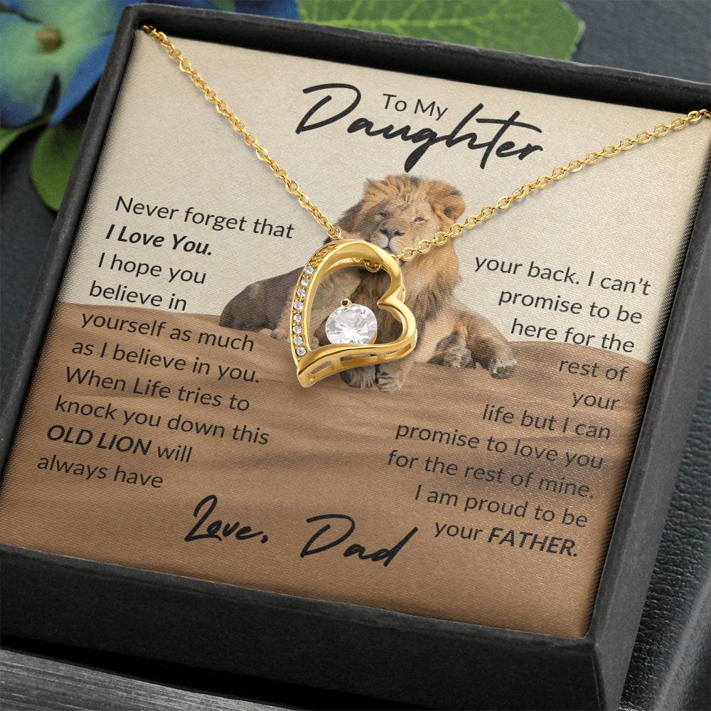 To My Daughter, Love Dad (2) -Forever Love Necklace