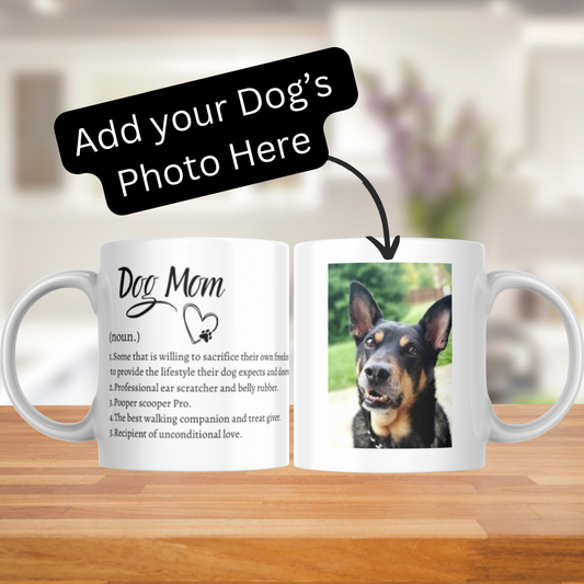 Dog Mom Custom Photo Mug- 15 oz | Mother's Day | Pet Lover