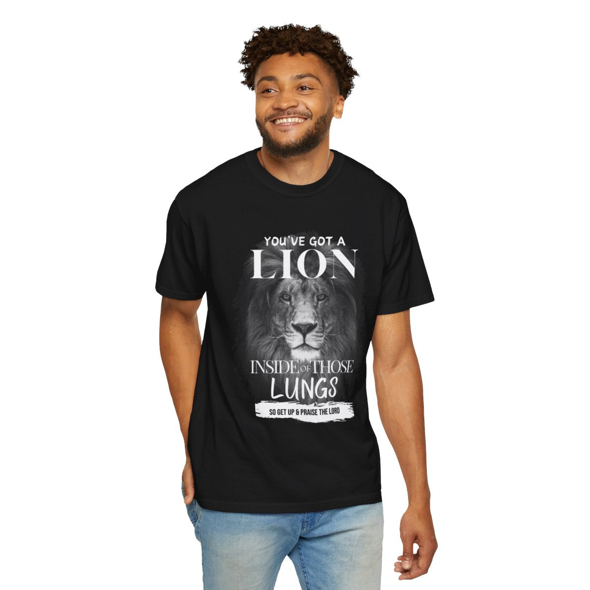 Praise the Lord Lion Shirt - (Front or Back design)