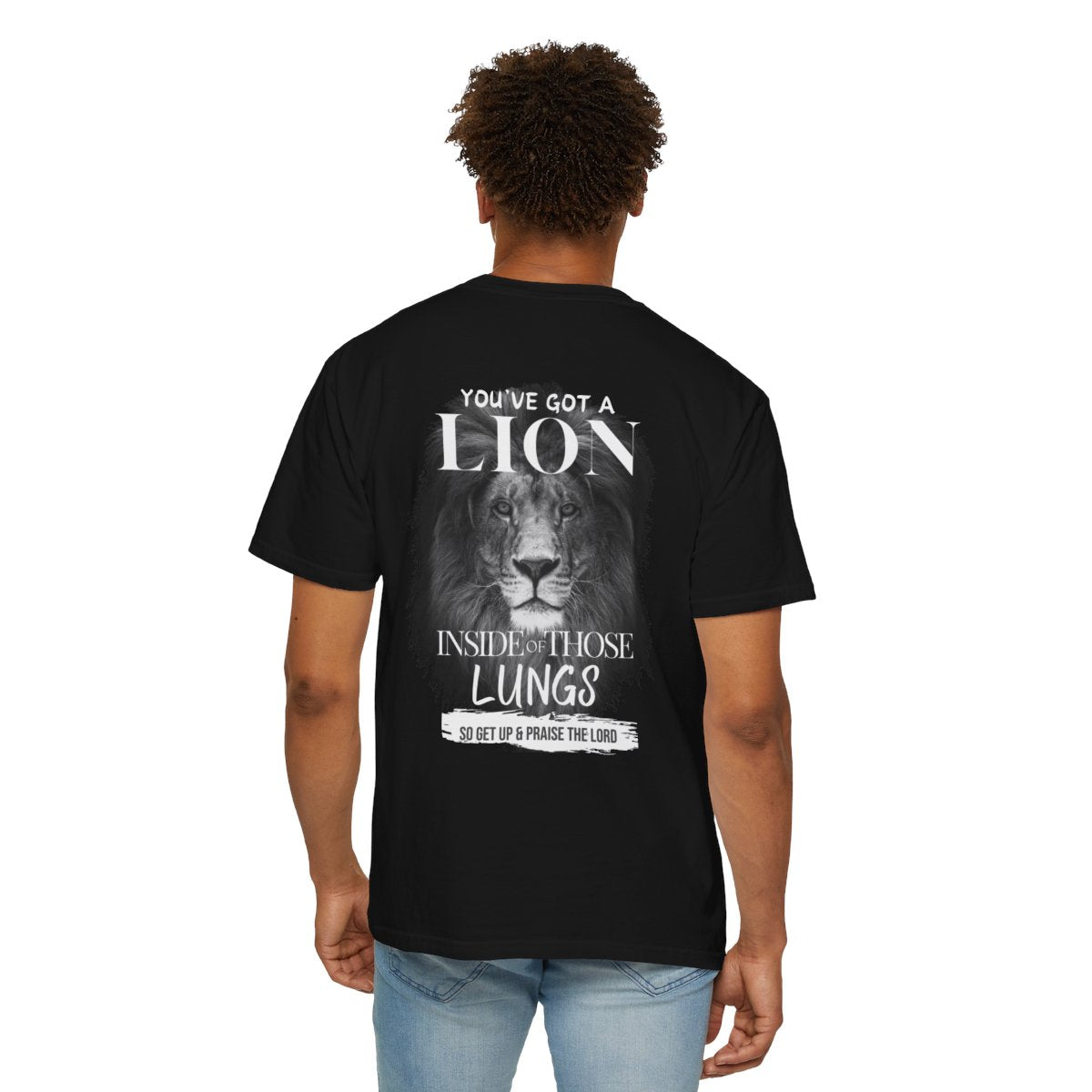 Praise the Lord Lion Shirt - (Front or Back design)