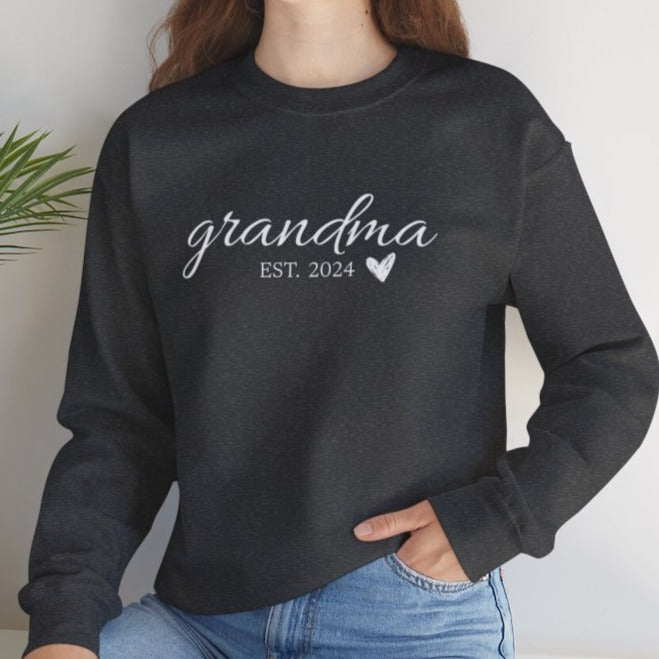 Grandma | Mom | Mimi | Gigi | Personalize to Est. Year - Crewneck Sweatshirt | New Mom | Mother's Day gift | Grandma