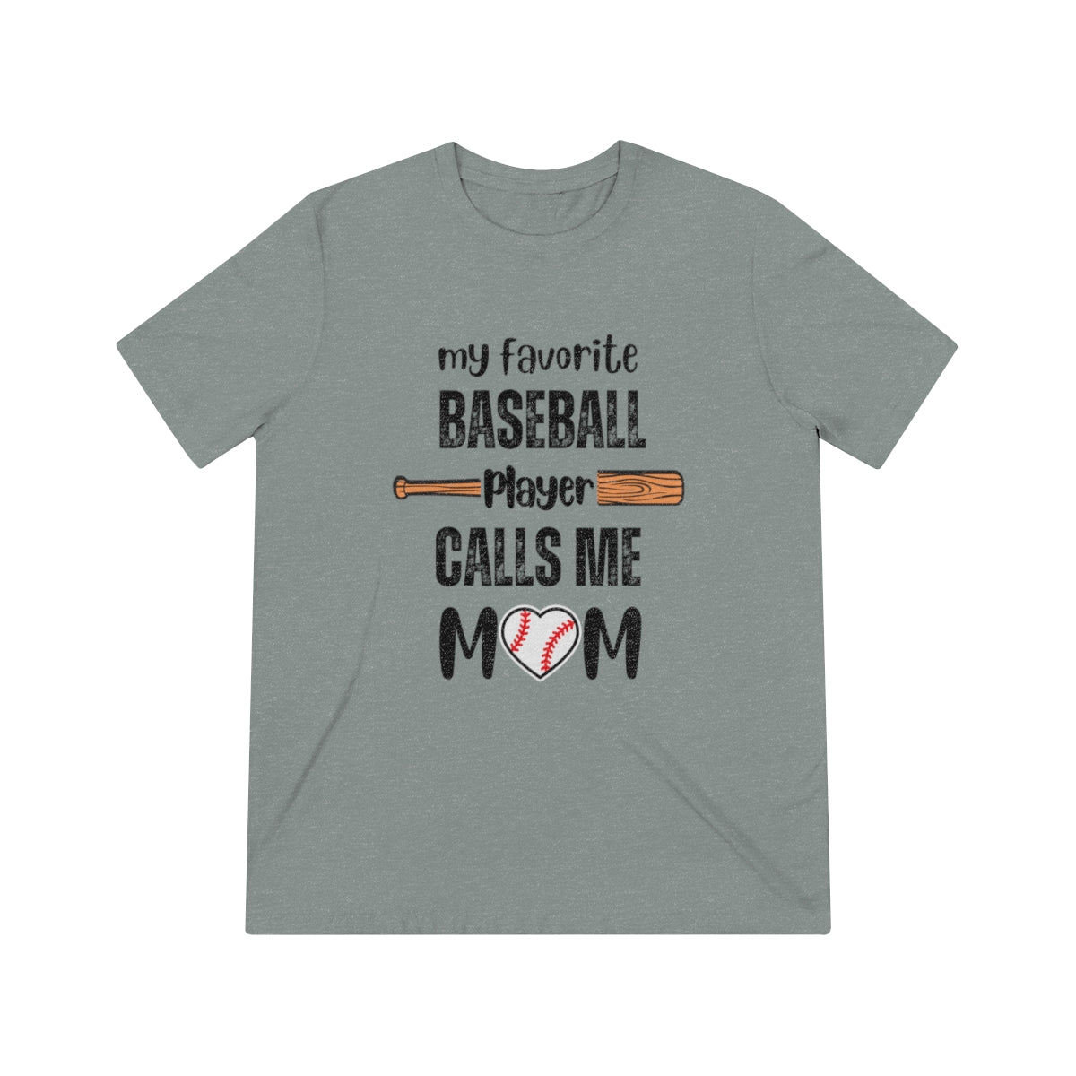 Baseball Mom-bat Triblend Tee