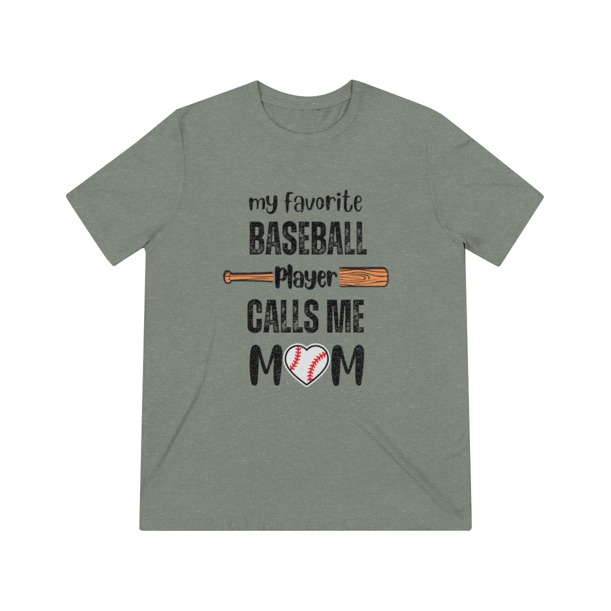 Baseball Mom-bat Triblend Tee