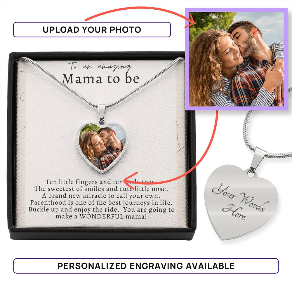 Amazing Mama to be- Personalized Photo Heart | Mom-to-be | Ultrasound Keepsake | Baby Shower Gift